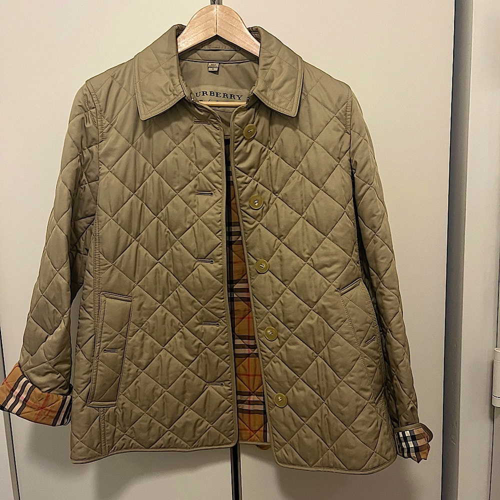 Burberry Quilted Tan Jacket coat M